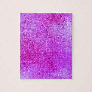 Distressed Purple Mandala Pattern Jigsaw Puzzle