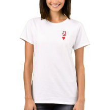 Distressed Queen of Hearts Pocket T-Shirt