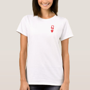 Distressed Queen of Hearts Pocket T-Shirt