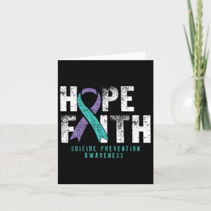 Distressed Quote Faith Hope Suicide Prevention Awa Card