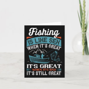 Distressed Quote Fishing Is Like When Its Great  Card