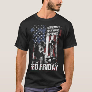 Distressed R E D Friday  Remember Everyone Deploye T-Shirt