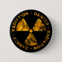 Distressed Radiation Symbol Button