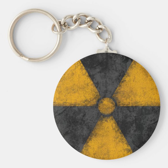 Distressed Radiation Symbol Key Ring (Front)