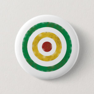 Distressed Rasta Rings 6 Cm Round Badge