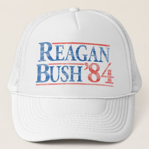 Distressed Reagan Bush '84 Campaign Hat
