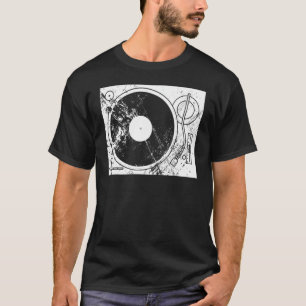 Distressed Record Player Turntable Vinyl DJ T-Shirt