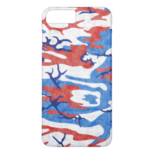 Distressed Red White and Blue Camo iPhone 8 Plus/7 Plus Case