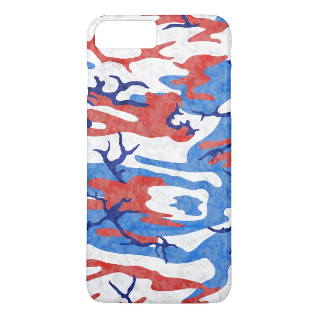Distressed Red White and Blue Camo Case-Mate iPhone Case (Back)