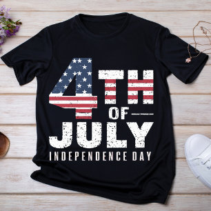 Distressed Red, White, and Blue Patriotic T-Shirt
