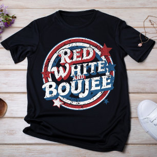 Distressed Red, White, and Boujee Patriotic Pride T-Shirt