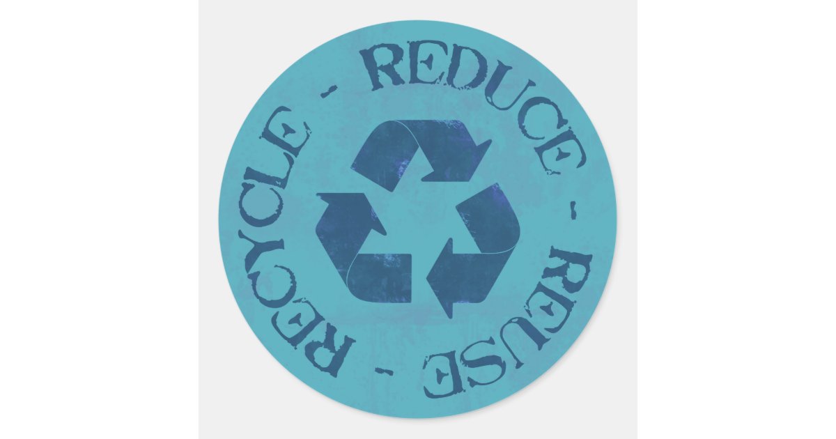 distressed-reduce-reuse-recycle-sticker-blue-zazzle