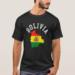Distressed Retro Bolivia Flag Map Patriotic T-Shirt