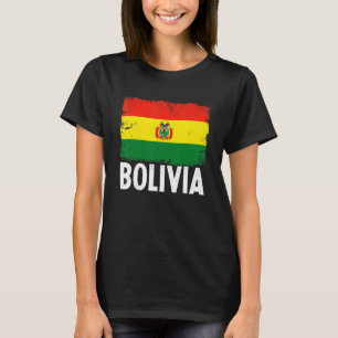 Distressed Retro Bolivia Flag Patriotic T-Shirt