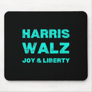 Distressed Retro Harris W 2024 Harris W Joy And Li Mouse Pad