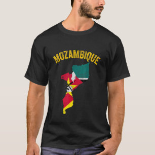 Distressed Retro Mozambique Flag Mozambique Map Pa T-Shirt