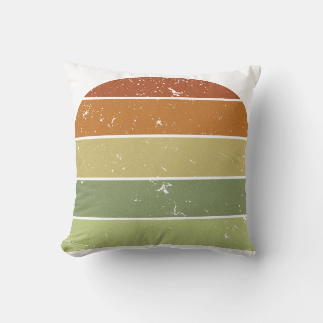 Distressed Retro Sunset  Cushion (Front)