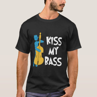 Distressed Retro Upright Bass Musician Music Gift T-Shirt