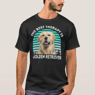 Distressed Retro Vintage Golden Retriever Dog Mom T-Shirt