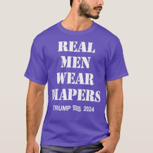 Distressed Retro Vintage Real Men Wear Diapers 202 T-Shirt