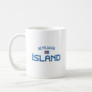 Distressed Reykjavik Island (Iceland) Coffee Mug