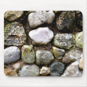 Distressed Rocks stones fieldstone pattern Mouse Pad