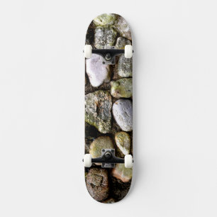Distressed Rocks stones fieldstone pattern Skateboard