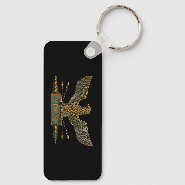 Distressed Roman Eagle Aquila Key Ring (Back)