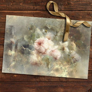 Distressed Rose | Blush PInk Grunge Decoupage Tissue Paper