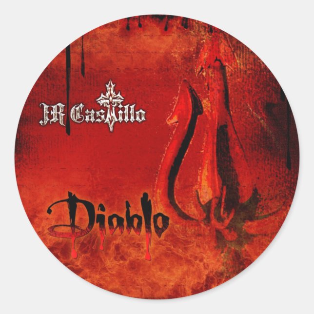 Distressed Round Stickers - Customised (Front)