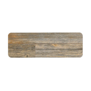 Distressed Rustic Wood Return Address Label