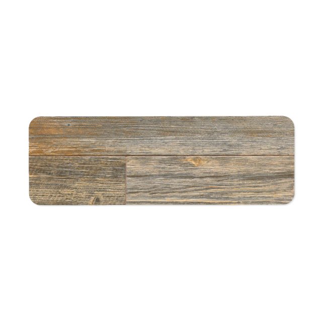 Distressed Rustic Wood Return Address Label (Front)