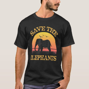 Distressed Save The Elephants Vintage T-Shirt