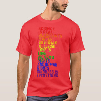 Distressed Science Is Real Black Lives Matter LGBT T-Shirt
