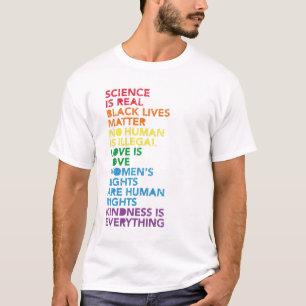 Distressed Science Is Real Black Lives Matter LGBT T-Shirt