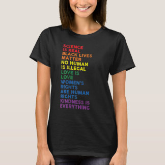 Distressed Science Is Real Black Lives Matter LGBT T-Shirt