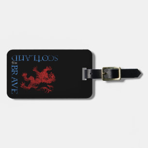Distressed Scotland the Brave Lion Rampant Design Luggage Tag