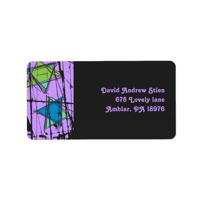 Distressed Stars Bar Bat Mitzvah Invitation label (Front)