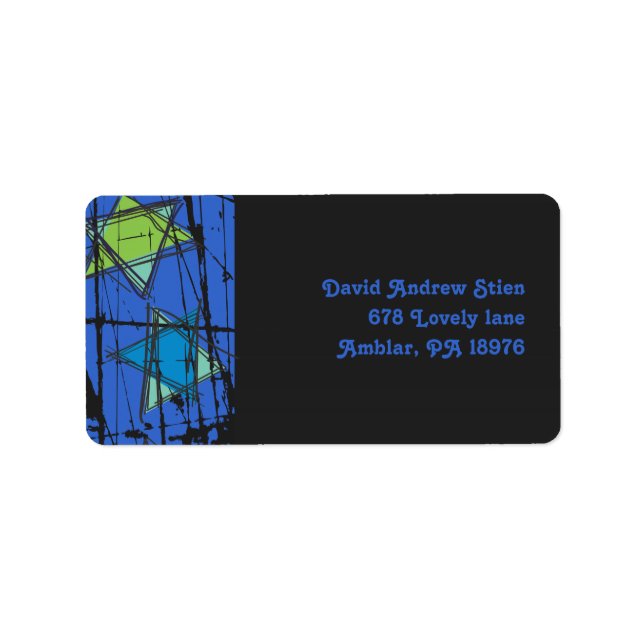 Distressed Stars Bar Bat Mitzvah Invitation label (Front)