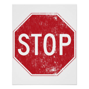 Distressed Stop Sign