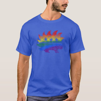Distressed Style Libertarian Rainbow Porcupine fri T-Shirt