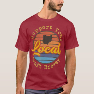 Distressed Support Your Local Craft Brewer Beer T-Shirt