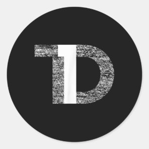 Distressed T1d Type One Diabetes Awareness Classic Round Sticker