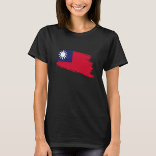 Distressed Taiwan Flag Patriotic Nationalism Pride T-Shirt