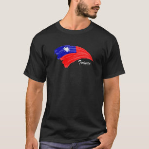 Distressed Taiwan Flag Support For Taiwan I Love T T-Shirt