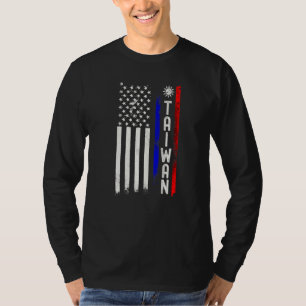 Distressed Taiwanese American Flag It S In My Dna T-Shirt