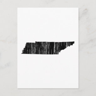 Distressed Tennessee State Outline Postcard