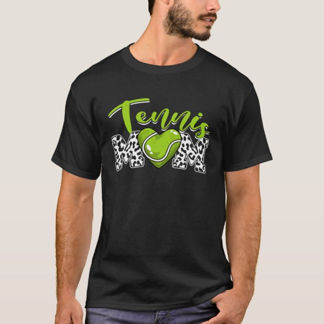 Distressed Tennis Heart Tennis Mom Mother s Day T-Shirt (Front)