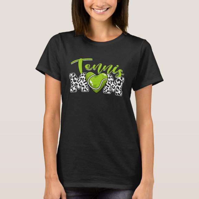 Distressed Tennis Heart Tennis Mom Mother s Day T-Shirt (Front)