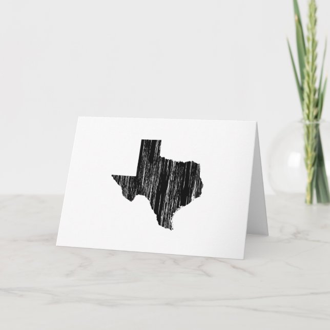 Distressed Texas State Outline Card (Front)